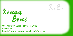 kinga erni business card